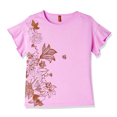 Girl's Plain Regular Fit T-Shirt