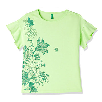 Girl's Plain Regular Fit T-Shirt